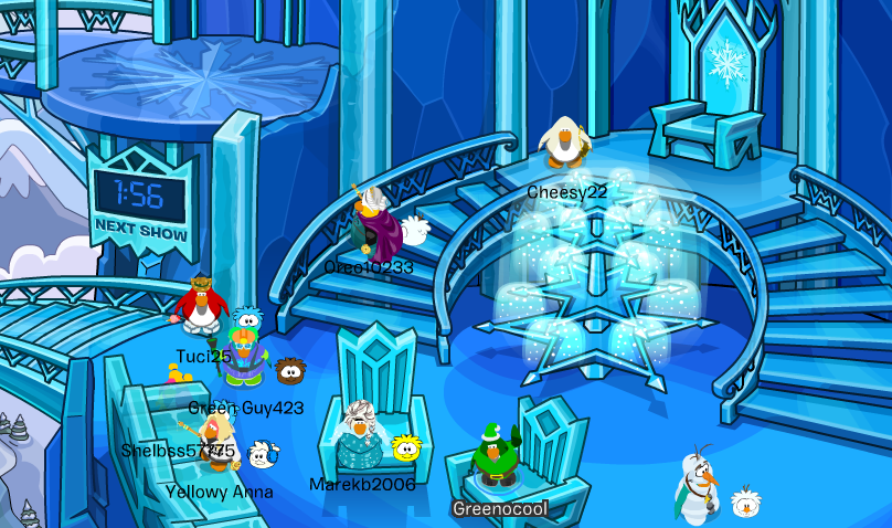 Resultado de imagen para frozen party 2014 club penguin